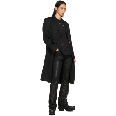 Shop Givenchy Black Padlock Coat In 001-black