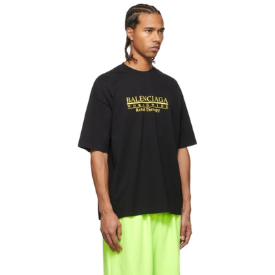 Black 'retail Therapy' Logo T-shirt