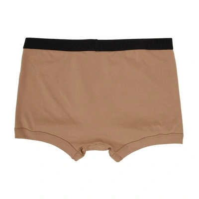 Shop Tom Ford Tan Cotton Boxer Briefs In 252 Nude 3