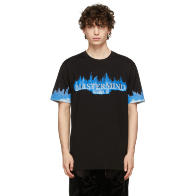 Shop Mastermind Japan Black Frame T-shirt In Black ( Blue )