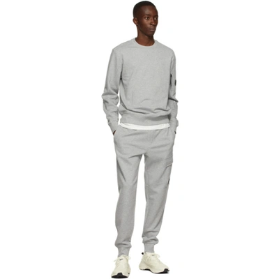 Shop C.p. Company Grey Diagonal Raised Fleece Sweatshirt In M93 Gry