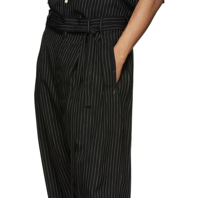 Shop Bed J.w. Ford Black Two Tuck Striped Trousers