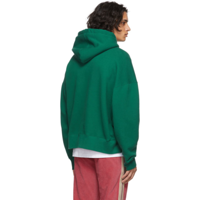 Shop Palm Angels Green Spray Bear Hoodie In Forest Gre