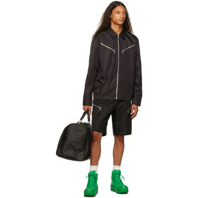 Shop Bottega Veneta Green Puddle Bomber Lace-up Boots In 3730 Grass