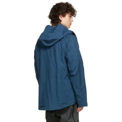 Shop Goldwin Blue Gore-tex Pro Jacket In Smoke Blue