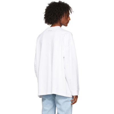 We11 Done White Oversized Cargo Pocket T-shirt In White