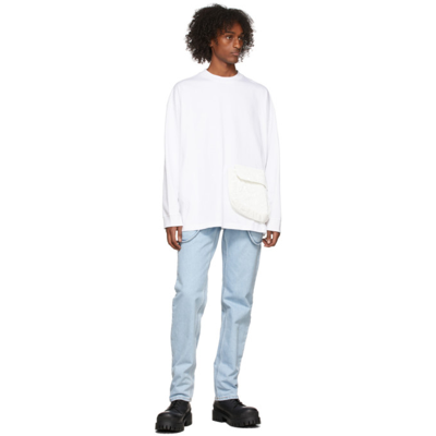 We11 Done White Oversized Cargo Pocket T-shirt In White