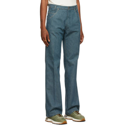 Shop Maison Margiela Blue 5-pocket Denim Jeans In 541 Petrol