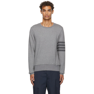 Browne Four-bar Intarsia-stripe Cotton-jersey Sweatshirt In Grey | ModeSens
