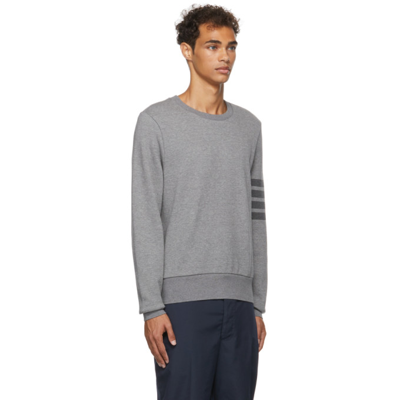 Shop Thom Browne Relaxed Fit Tonal 4 Bar Sweatshirt In 035 Med Gre