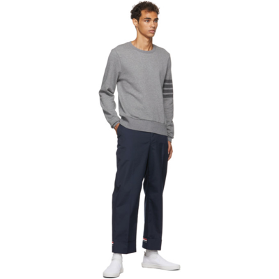 Shop Thom Browne Relaxed Fit Tonal 4 Bar Sweatshirt In 035 Med Gre