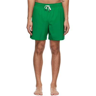 Shop Polo Ralph Lauren Green Traveler Swim Shorts In Cruise Green