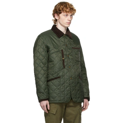 Barbour Khaki Engineered Garments Edition Quilted Staten Jacket In