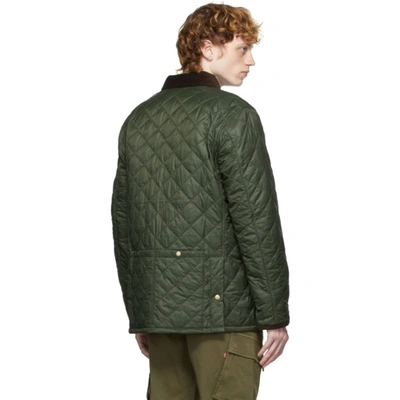 Shop Barbour Khaki Engineered Garments Edition Quilted Staten Jacket In Olive