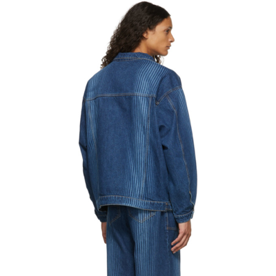 Shop Ahluwalia Indigo Signature Denim Jacket