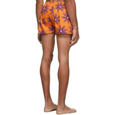 Shop Jacquemus Purple Flower Print Swim Shorts In Print Purple Flowers