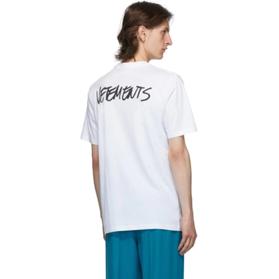 Shop Vetements White Written Logo T-shirt