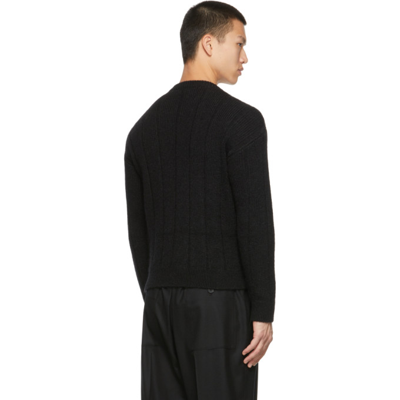 Shop Saint Laurent Wool & Mohair Diamond Pattern Sweater