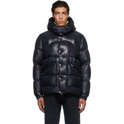 Navy Logo Down Jacket In Black