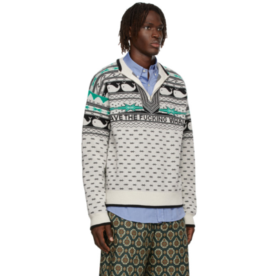 Shop Phipps Save The Whales Sweater In Ecru