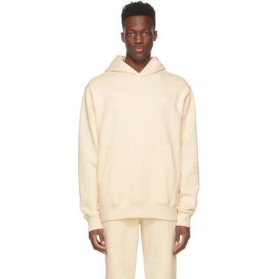 Shop Adidas Originals By Pharrell Williams Off-white Basics Hoodie In Ecru