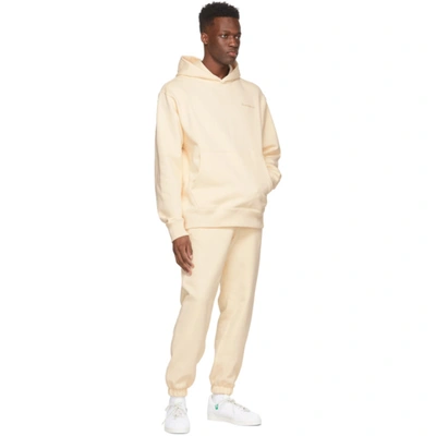 Shop Adidas Originals By Pharrell Williams Off-white Basics Hoodie In Ecru