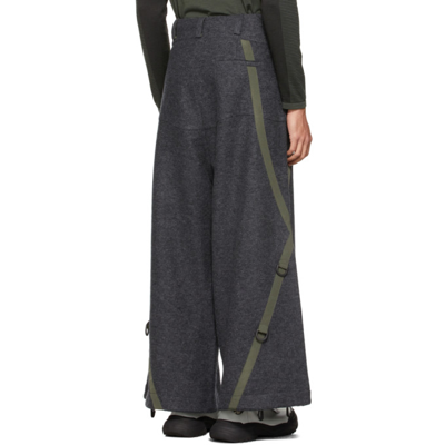 Shop A. A. Spectrum Grey Plusfour Trousers In Late Black
