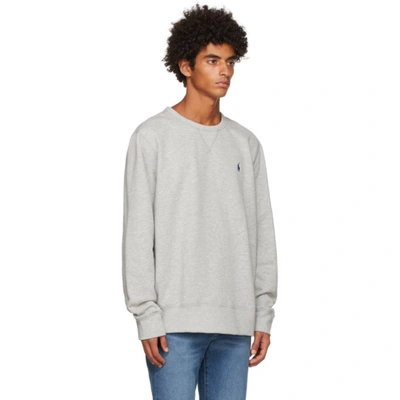 Shop Polo Ralph Lauren Grey Fleece Sweatshirt In Andover Hea