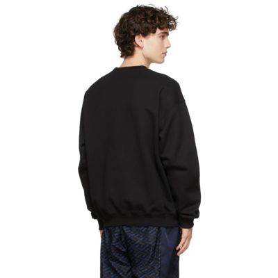 Shop Versace Black Monogram Sweatshirt In 1b000 Black