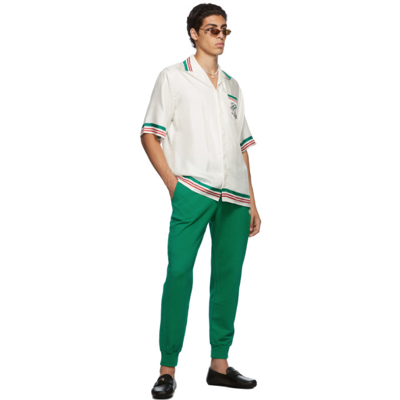 Shop Casablanca Green Scarf Sweatpants