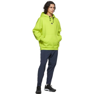 Shop Nike Green Acg Therma-fit Hoodie In Cyber/summit White