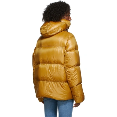 Shop Canada Goose Yellow Down Packable Crofton Puffer Jacket In Emblem Gold