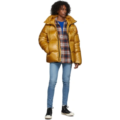 Shop Canada Goose Yellow Down Packable Crofton Puffer Jacket In Emblem Gold