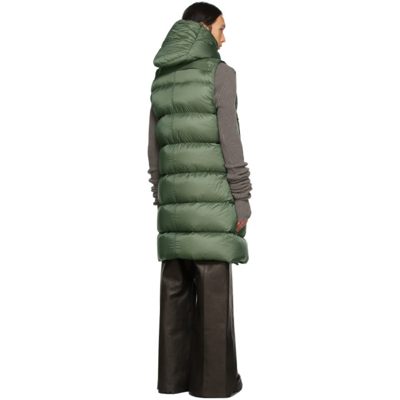Shop Rick Owens Khaki Down Liner Coat In 15 Green