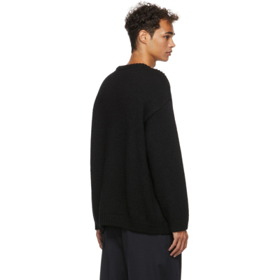 Shop Valentino Argyle Sweater In N01 Nero/nero