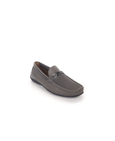 Shop Aston Marc Men's Knit Driving Shoe Loafers In Gray