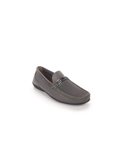 Aston Marc Men's Moccasin Knit Driving Shoes In Gray
