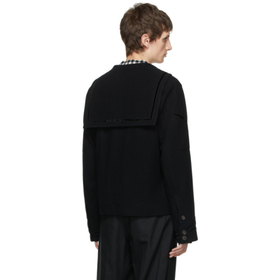 Shop Bed J.w. Ford Black Wool Sailor Collar Jacket