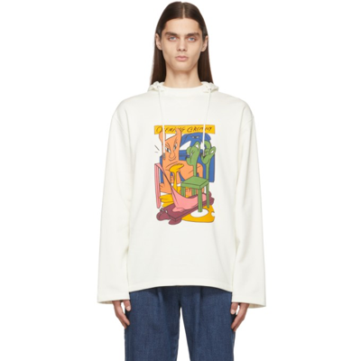 Shop Opening Ceremony White Graphic Hoodie In White Mult