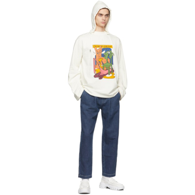 Shop Opening Ceremony White Graphic Hoodie In White Mult