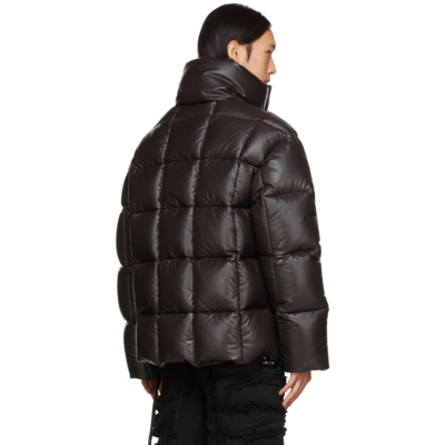 Shop Givenchy Brown Lambskin Down Puffer Jacket In 201-dark Brown