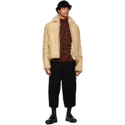 Shop Etudes Studio Orange Prophet Leopard Turtleneck Sweater