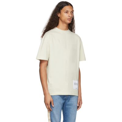 Shop Palm Angels Taupe Archive Patch T-shirt In Grey