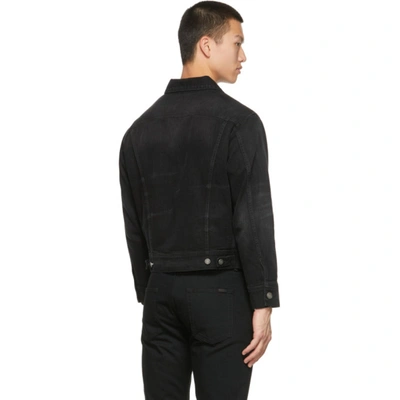 Shop Saint Laurent 80's Denim Jacket In 1013 Black