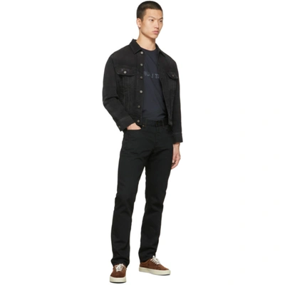 Shop Saint Laurent 80's Denim Jacket In 1013 Black