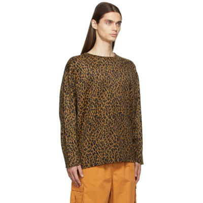 Shop South2 West8 Brown Leopard Wool Jacquard Sweater