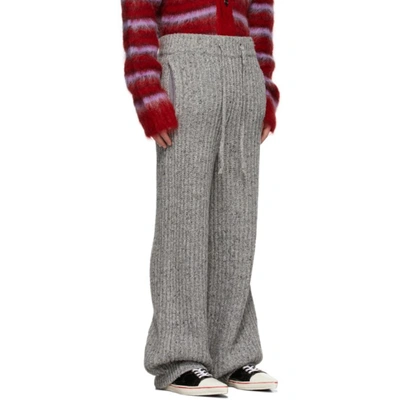 Shop Marni Grey Rib Knit Lounge Pants In 00n38 Grey