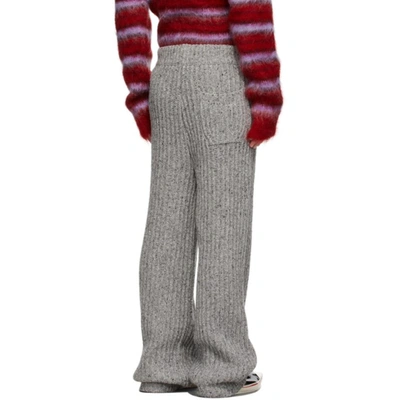 Shop Marni Grey Rib Knit Lounge Pants In 00n38 Grey