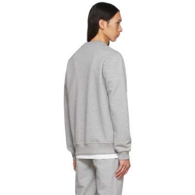 Shop Burberry Grey Location Sweatshirt In Pale Grey Melange