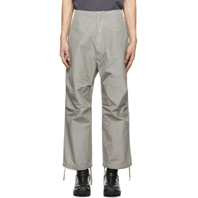Shop Nemen Grey Fleo Tech Trousers In 180skg